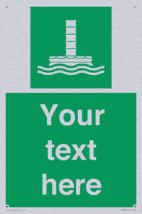 Custom sign safe condition Evacuation chute 